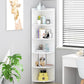 Closed Wooden Bookshelf Modern Home Living Room Multi-layer Corner Bookcase