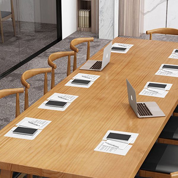 Modern Rectangle Furniture Pine Solid Wood Dining Site Table with Trestle Base Clearhalo ' dining_table' 'Dining Tables & Seating' 'Dining Tables' 'furn' 'furn_dining_table' 'Furniture' 'furniture_dining_table' 'Kitchen & Dining Furniture' 'kitchen&dining_furn' 'kitchen' 'kitchen_dining_table' 1200x1200_d9582b2e-4cda-4bae-8996-02f2cc4f61f3
