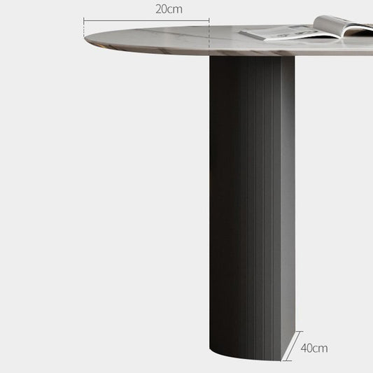 Mesa de comedor de piedra sinterizada de estilo moderno juego blanco 1/5/7 piezas de comedor para uso en el hogar