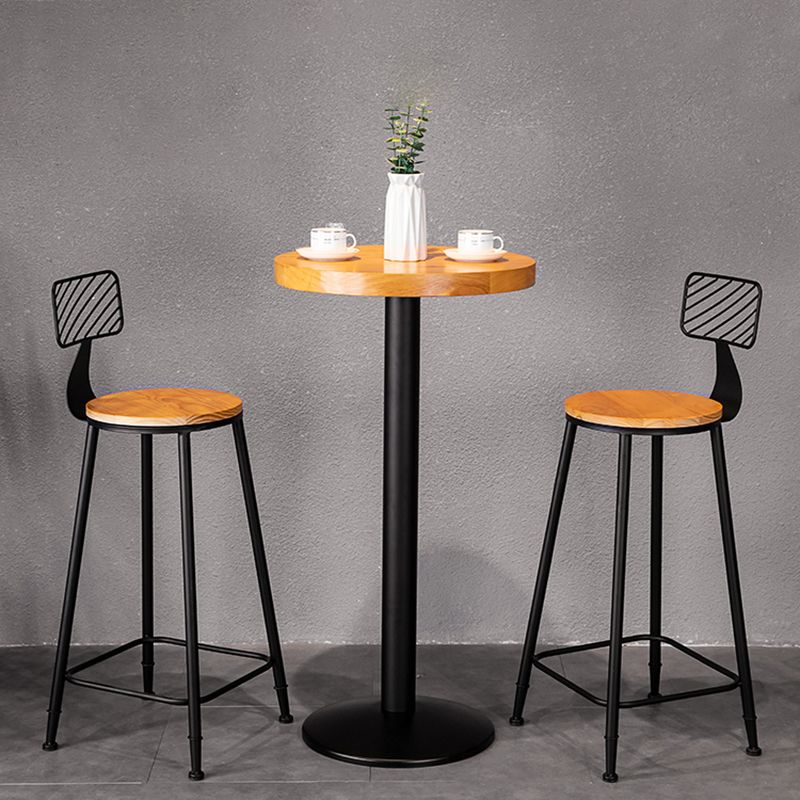 Industrial Style Barstool Metal and Wood Bar Stool for Dining Room 1 Pcs Clearhalo 'Bar Furniture' 'Bar Stools' 'bar_stools' 'furniture_bar_stools' 'Kitchen & Dining Furniture' 'kitchen&dining_furn' 'kitchen' 'kitchen_furn' Furniture' 1200x1200_d95a38d7-c2f2-4778-af4f-be355fdf1eff