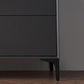 Black Buffet Sideboard Sintered Stone Top Server with Door and Drawer Clearhalo 'buffet_sideboard' 'Buffets & Sideboards' 'furn' 'furn_buffet_sideboard' 'Furniture' 'Kitchen & Dining Furniture' 1200x1200_d95a4f17-a36c-435b-9179-e04375005861