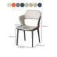 Modern Faux Leather Dining Side Chairs Open Back Dining Arm Chair for Dining Room