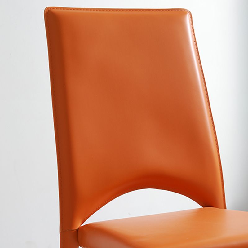 Modern Simple Side Chair Faux Leather Side Dining Chair for Home Use Clearhalo 'Dining Chairs' 'Dining Tables & Seating' 'dining_chair' 'furn' 'furn_dining_chair' 'Furniture' 'Kitchen & Dining Furniture' 1200x1200_d95bf41a-55c5-4b2c-8c19-bbb77acef61f