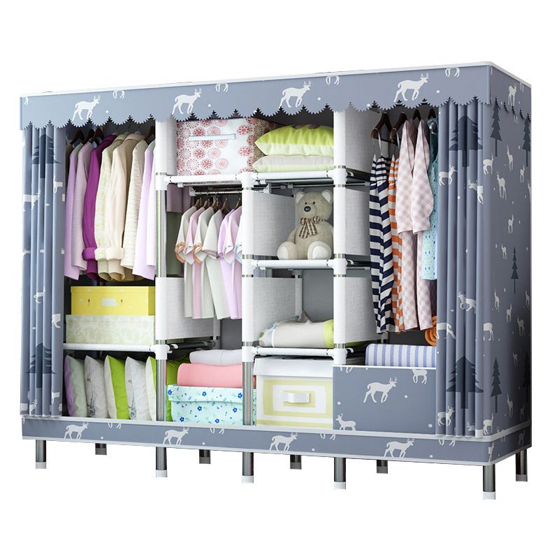 Guardaroba per la casa contemporanea armadio in acciaio in acciaio con scaffali