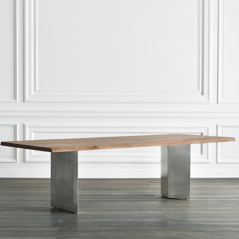 Industrial Pine Wood Table for Restaurant Rectangle Dining Table with Metal Double Pedestal Clearhalo ' dining_table' 'Dining Tables & Seating' 'Dining Tables' 'furn' 'furn_dining_table' 'Furniture' 'furniture_dining_table' 'Kitchen & Dining Furniture' 'kitchen&dining_furn' 'kitchen' 'kitchen_dining_table' 1200x1200_d95d89b5-f55f-4336-b6e4-3af43dc0604c