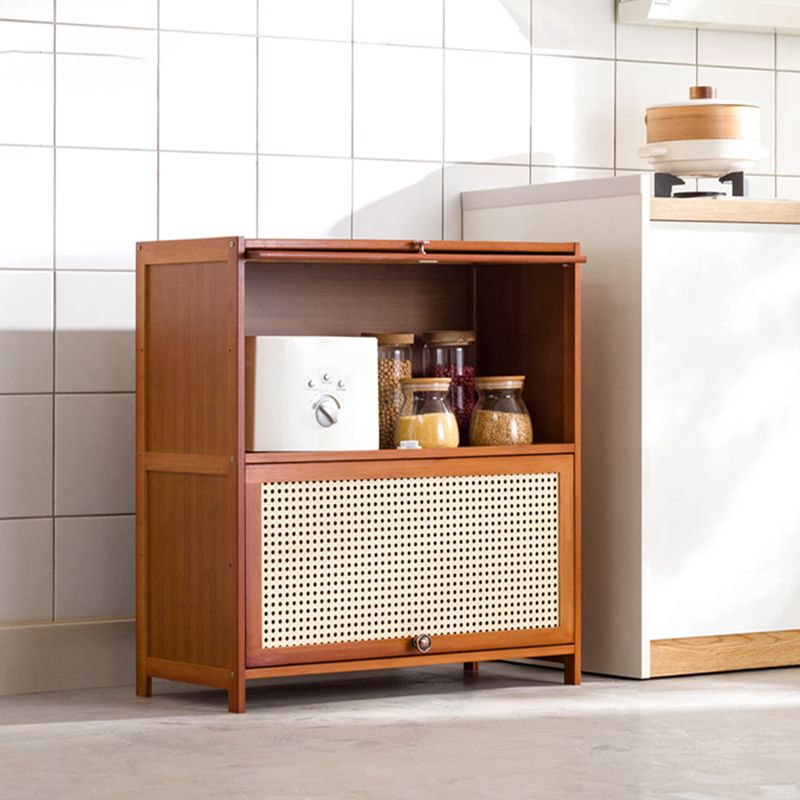 Mid-Century Modern Rectangle Cabinet with Wicker&Rattan Doors Clearhalo 'Cabinets & Chests' 'cabinets_chests' 'furn' 'furn_cabinets_chests' 'Furniture' 'Living Room Furniture' 1200x1200_d95e57c3-e51d-4b5f-ae00-208210fb2bf4