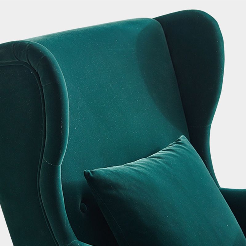 Tufted Back Wingback Chair Rolled Arms Accent Chair, 37.80" W √ó 32.28" L √ó 39.76" H Clearhalo 'Accent Chairs' 'accent_chairs' 'Chairs & Seating' 'furn' 'furn_accent_chairs' 'Furniture' 'furniture_accent_chairs' 'Living Room Furniture' 1200x1200_d9605648-931d-4288-a7b3-17993e2bb3da