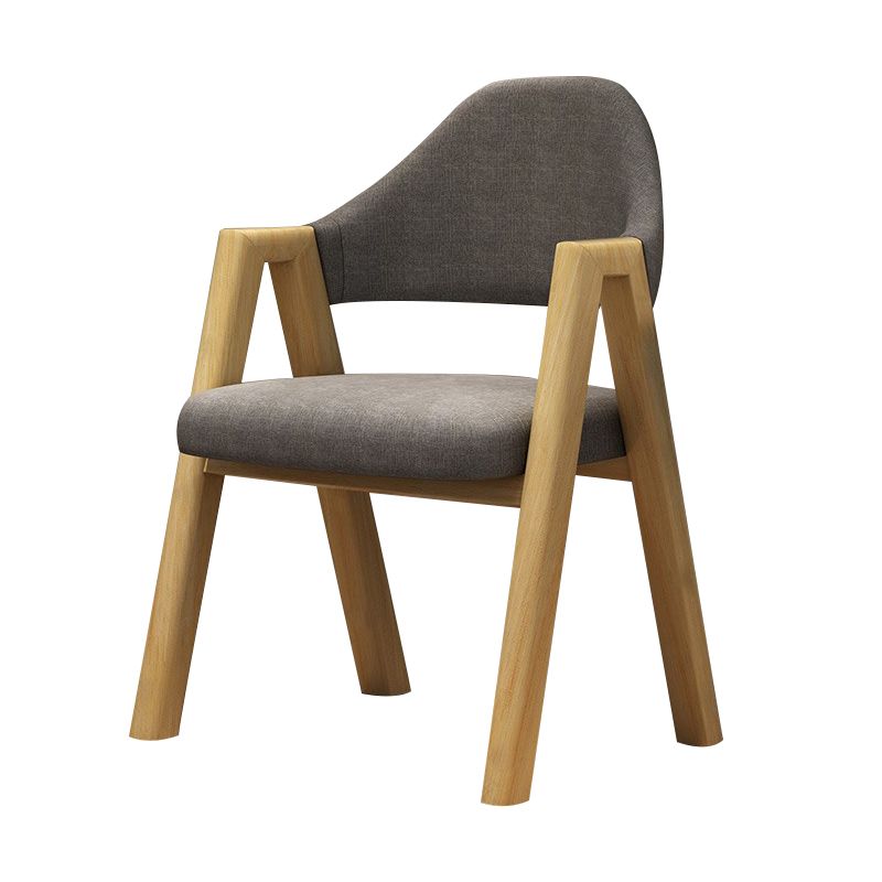 Modern Restaurant Fabric Arm Chair Matte Finish Open Back Dining Chair Clearhalo ' kitchen&dining_furn' 'Dining Chairs' 'Dining Tables & Seating' 'dining_chair' 'furn' 'furn_dining_chair' 'Furniture' 'furniture_dining_chair' 'Kitchen & Dining Furniture' 'kitchen' 1200x1200_d9635ac6-beb9-4556-b294-fe5be6295d4e