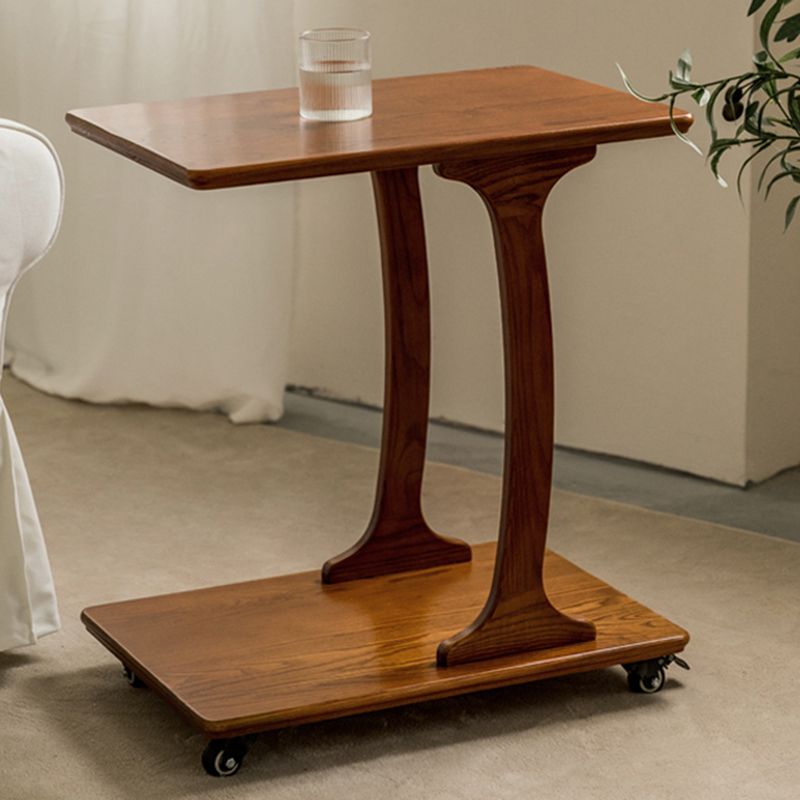 Industrial Brown 23.6" H x 15.7" W x 23.6" D Sofa Side Accent Table Clearhalo 'Coffee & Accent Tables' 'End & Side Tables' 'end_side_table' 'end_side_tables' 'furn' 'furn_end_side_tables' 'Furniture' 'furniture_end_side_table' 'Living Room Furniture' 1200x1200_d963c705-b2b6-4719-a3eb-1befcfb114fa