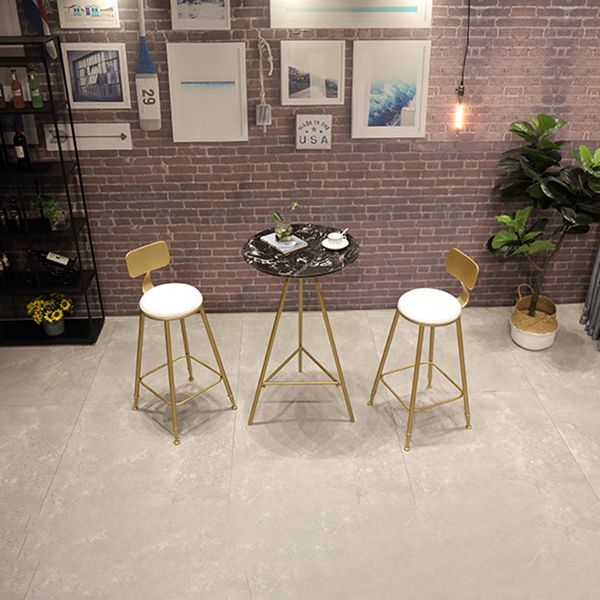 1/3 stuks glamour ijzeren staaftafel set rond bistro set met witte faux marmeren top