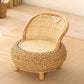 Rattan armloze stoel 19.68 "L x 19.68" W Basic Four Legs Chair for Living Room
