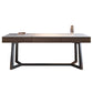 Home Industrial Rectangular Writing Desk Office Desk con patas de metal