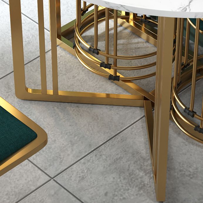 Foldable Artificial Wooden Top Dining Table Extendable Round Table with Trestle Base Clearhalo ' dining_table' 'Dining Tables & Seating' 'Dining Tables' 'furn' 'furn_dining_table' 'Furniture' 'furniture_dining_table' 'Kitchen & Dining Furniture' 'kitchen&dining_furn' 'kitchen' 'kitchen_dining_table' 1200x1200_d9664a8a-db37-4ca5-9dd8-9d98a24cf731