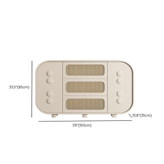 Mobile moderno armadio latestino di stoccaggio in legno con cassetti e porta