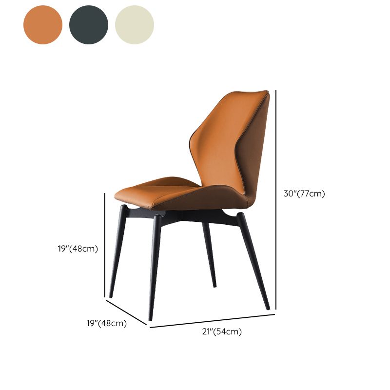 Heimspeisesaal Stuhl Faux Leder Side Wingback Armless Stuhl