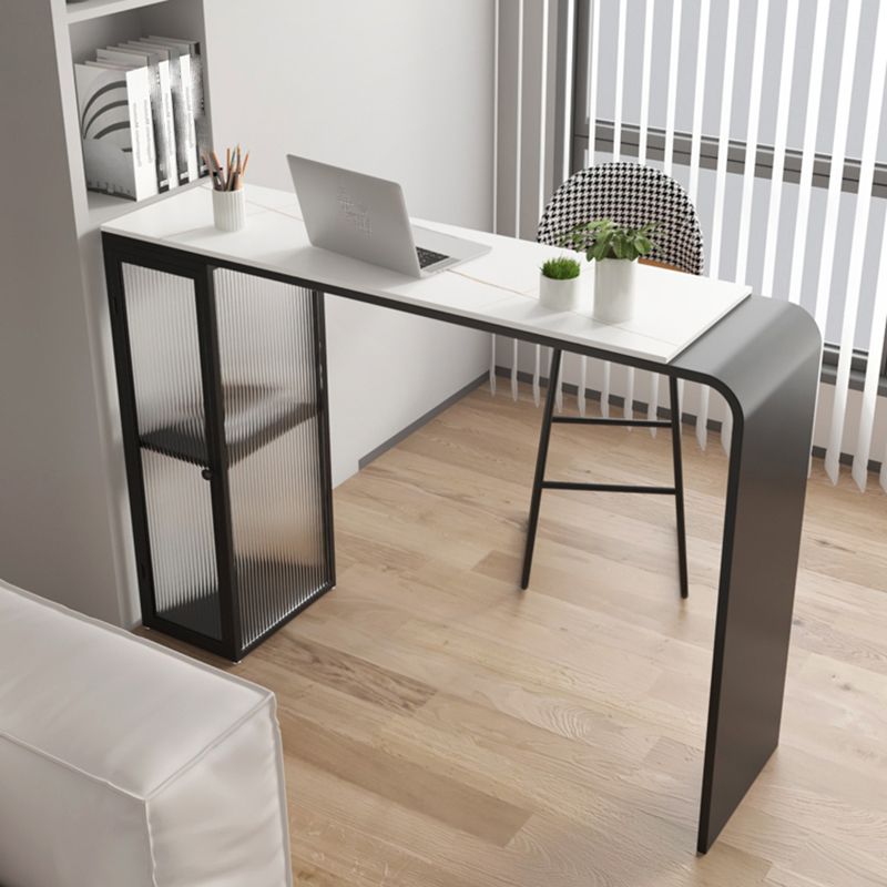 Modern Style Stone Rectangle Bar Height Pub Table for Living Room Clearhalo 'Bar Furniture' 'Bar Tables' 'bar_tables' 'furn' 'furn_bar_tables' 'Furniture' 'Kitchen & Dining Furniture' 1200x1200_d96a1fb5-920a-48c5-95b4-d1c37f96e464