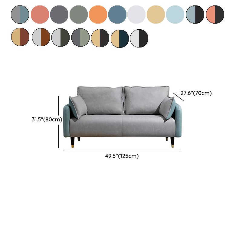 Coupchure à bois massif canapé carré de salon de salon avec oreillers