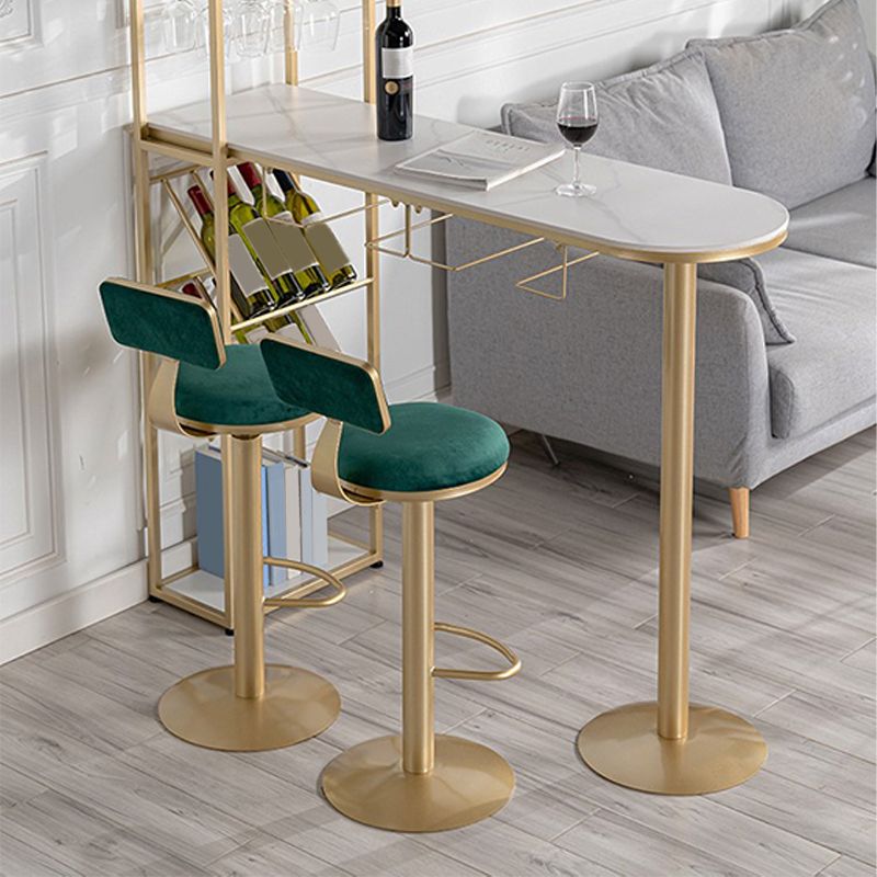 Juego de comedor de pub moderno, mesa de bar de piedra de 1/2/3 piezas con taburetes ajustables