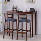 Contemporary Rectangle Solid Wood Living Room Bar Dining Table