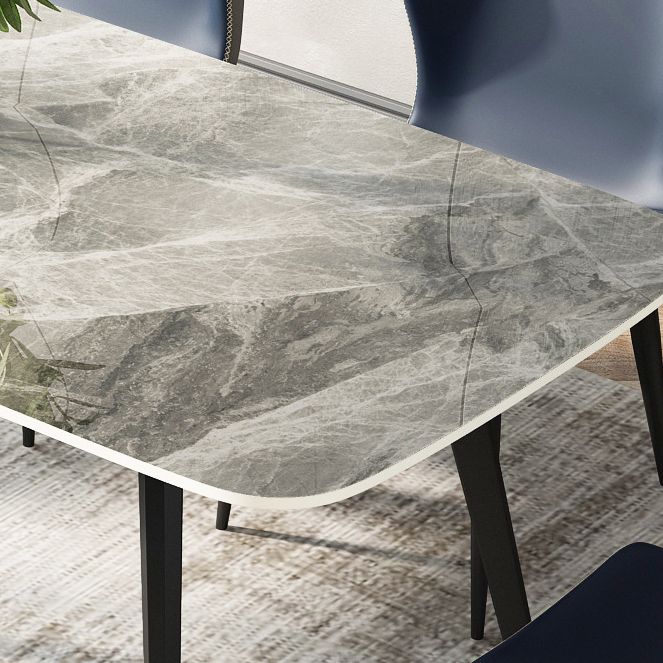 Tavolo da pranzo a base di rettangolo contemporanea con 4 gambe