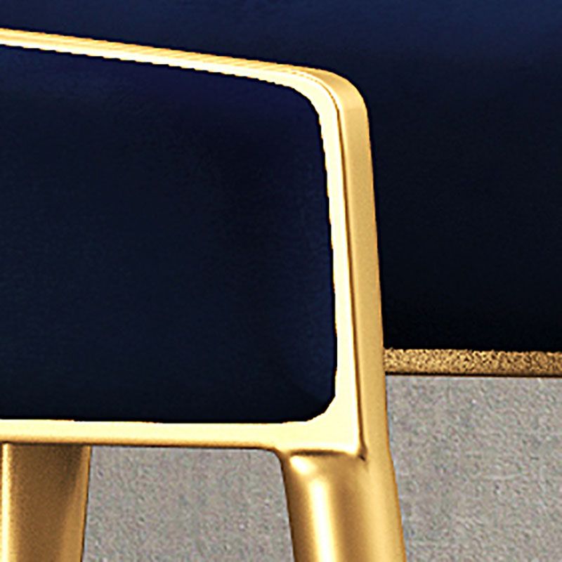 Glam Gold Metal Arm Chair Open Back Dining Side Chair with Upholstered Clearhalo 'Dining Chairs' 'Dining Tables & Seating' 'dining_chair' 'furn' 'furn_dining_chair' 'Furniture' 'furniture_dining_chair' 'Kitchen & Dining Furniture' 1200x1200_d9700741-8e25-4435-9dab-fe52736542b0