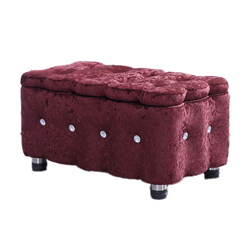 Glam Plain Storage Pouf Plain Velvet Tufted with Storage Rectangle Couch Ottoman Clearhalo 'furn' 'furn_ottomans_poufs' 'Furniture' 'Living Room Furniture' 'Ottomans & Poufs' 'ottomans_poufs' 1200x1200_d9703e90-07d7-4146-8eb4-3e091f1e0004