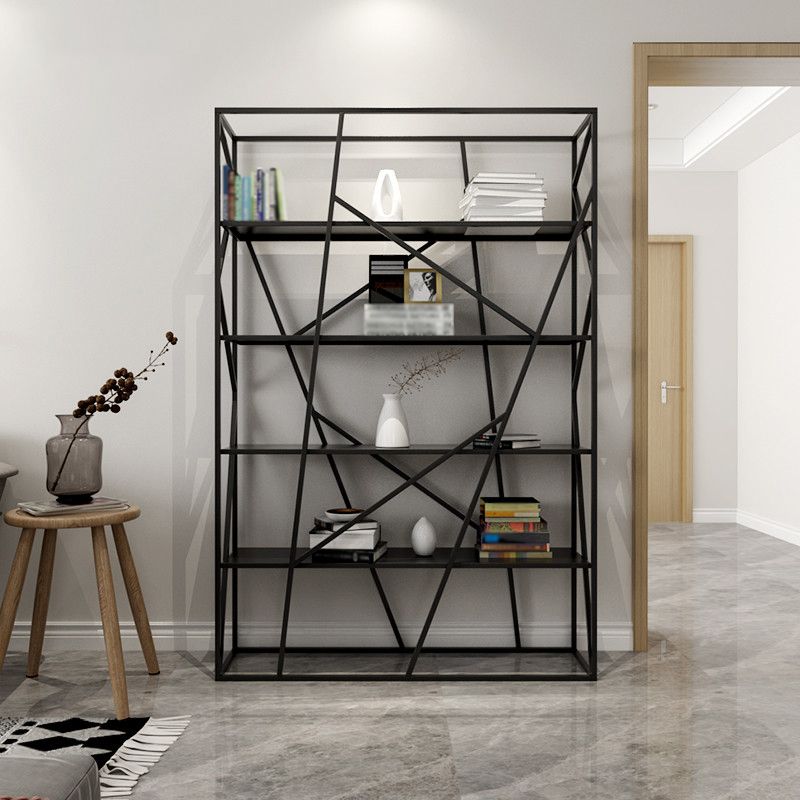Open Metal Etagere Bookcase Contemporary Rectangular Shelf Bookcase Clearhalo 'Bookcases' 'Furniture' 'furniture_bookcases' 'kitchen' 'kitchen_bookcases' 'Living Room Furniture' 'Office Furniture' 1200x1200_d9704949-c571-4257-8c38-71ba2f9ceb92