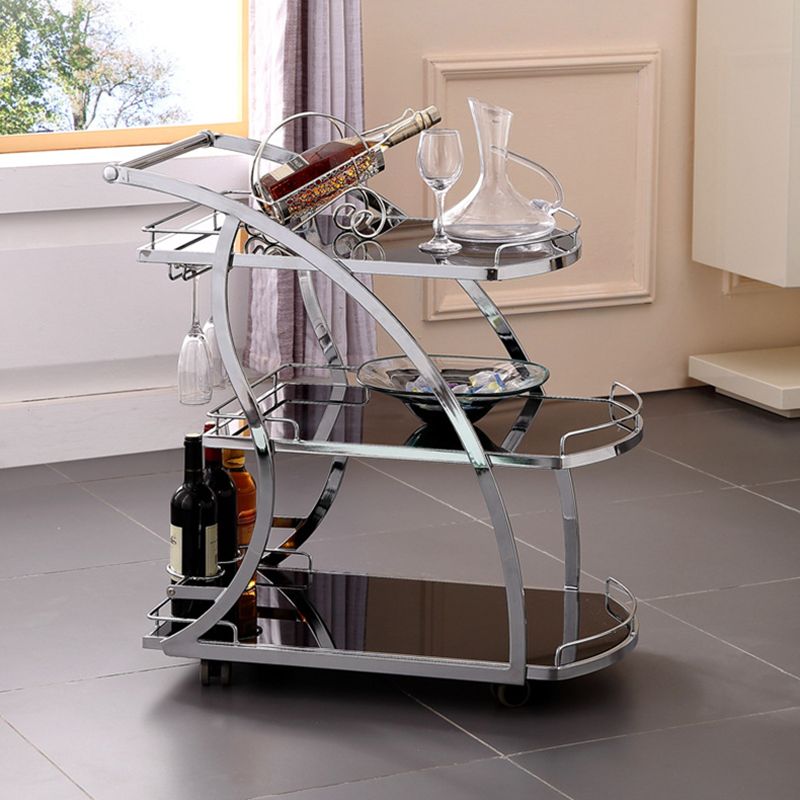 32,68 "High Contemporary Rectangle Prep Table Rolling Metal Prep Table For Kitchen