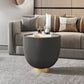 Luxurious Slate Round Pedestal Coffee Cocktail Table in White and Gray Clearhalo 'Coffee & Accent Tables' 'Coffee Tables' 'coffee_tables' 'furn' 'furn_coffee_tables' 'Furniture' 'Living Room Furniture' 1200x1200_d9728415-6db4-40c3-ba7f-9aa06e43a348