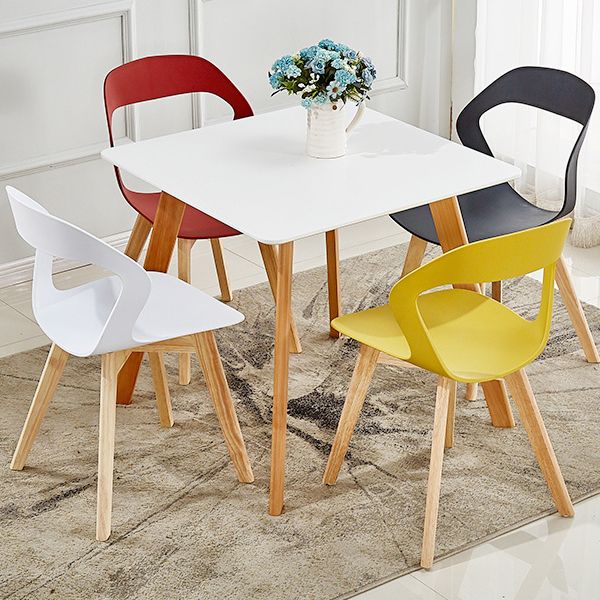 Scandinavian Home Side Chair Indoor Open Back Plastic Dining Room Chair Set Clearhalo ' kitchen&dining_furn' 'Dining Chairs' 'Dining Tables & Seating' 'dining_chair' 'furn' 'furn_dining_chair' 'Furniture' 'furniture_dining_chair' 'Kitchen & Dining Furniture' 'kitchen' 1200x1200_d972f59d-5a56-4032-8cb6-792b9b9aad01