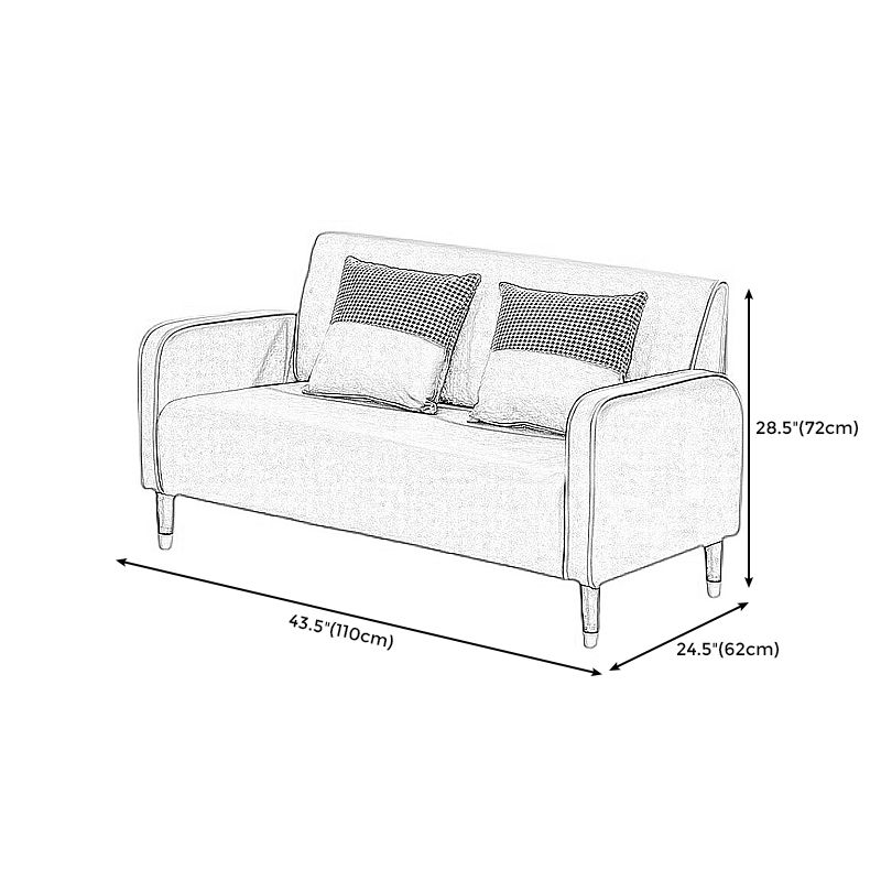 アパート用の4本の足でスカンジナビアの正方形の腕のラブシート28.34」