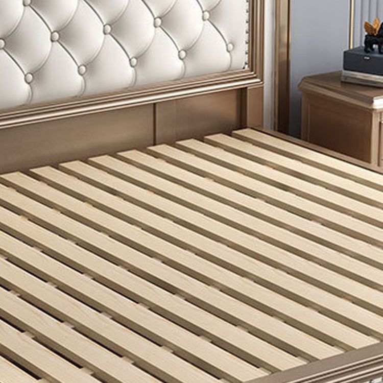 Contemporary Standard Bed Solid Wood Bed Frame with Upholstered Headboard Clearhalo 'Bedroom Furniture' 'Beds' 'furn' 'furn_beds' 'Furniture' 1200x1200_d9764426-d6a7-40ba-a3bd-47ffd86702b2