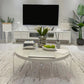 Contemporary Round Terrazzo Coffee Table in White Acrylic Legs 1 Single Cocktail Table Clearhalo 'Coffee & Accent Tables' 'Coffee Tables' 'coffee_tables' 'furn' 'furn_coffee_tables' 'Furniture' 'Living Room Furniture' 1200x1200_d9768ab8-371c-4e51-b722-717a69f59a58
