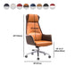 Modern Style Task Chair Leather Office Chair with Fixed Arms Clearhalo 'furn' 'furn_office_chair' 'Furniture' 'Office Chairs' 'Office Furniture' 'office_chair' 1200x1200_d976c009-eb4d-4d52-9742-dcc047712428