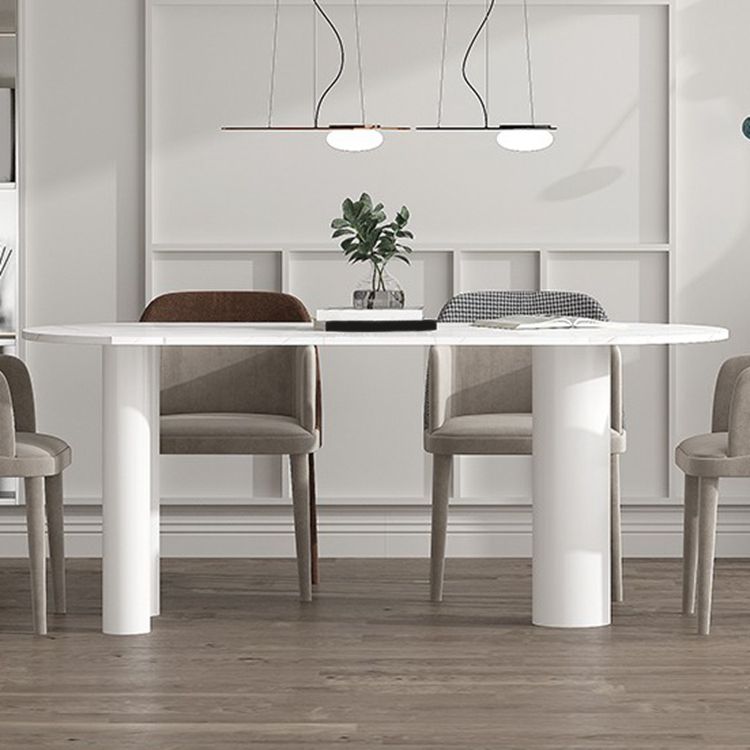 Metal Contemporary White Dining Table Sintered Stone Top Table for Dining Room Clearhalo ' dining_table' 'Dining Tables & Seating' 'Dining Tables' 'furn' 'furn_dining_table' 'Furniture' 'furniture_dining_table' 'Kitchen & Dining Furniture' 'kitchen&dining_furn' 'kitchen' 'kitchen_dining_table' 1200x1200_d978b937-ed2a-434c-a3c6-562252916fdd