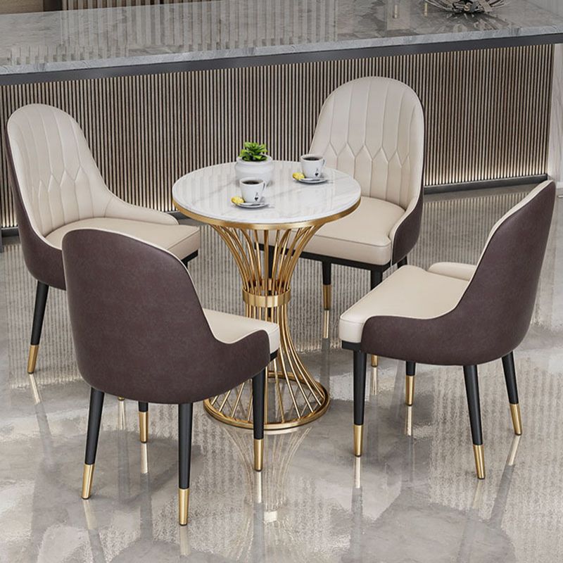 Glam Metal Dining Room Chair Upholstered Armless Dining Chairs for Restaurant Use Clearhalo ' kitchen&dining_furn' 'Dining Chairs' 'Dining Tables & Seating' 'dining_chair' 'furn' 'furn_dining_chair' 'Furniture' 'furniture_dining_chair' 'Kitchen & Dining Furniture' 'kitchen' 1200x1200_d978c4c9-5fd6-4cdf-b029-6c5b43baab7e