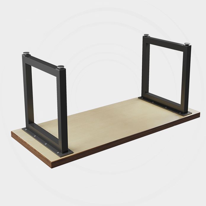 Scrivania per uffici in slitta in stile moderno rettangolo in legno massiccio per casa