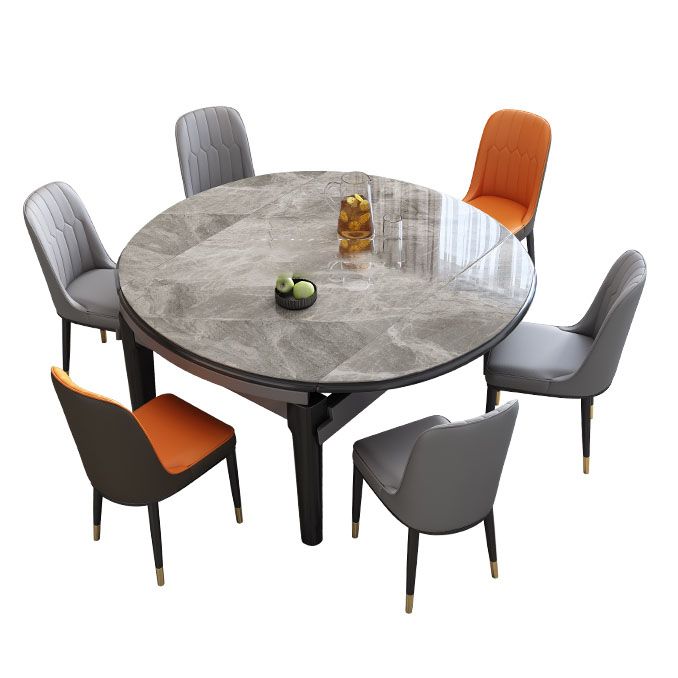 Sintered Stone Top Table 4 Legs Drop-Leaf Dining Table for Kitchen Clearhalo 'Dining Tables & Seating' 'Dining Tables' 'dining_table' 'furn' 'furn_dining_table' 'Furniture' 'Kitchen & Dining Furniture' 1200x1200_d9798815-10d6-48e9-a4c7-3eaa062e83a8