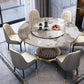 Round Turntable Dining Table Sintered Stone Dining Table for Home Clearhalo 'Dining Tables & Seating' 'Dining Tables' 'dining_table' 'furn' 'furn_dining_table' 'Furniture' 'Kitchen & Dining Furniture' 1200x1200_d97ad2dd-f6e7-41ed-9f60-d093d27053e6