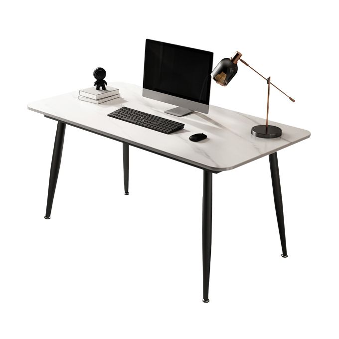 Rectangular Shaped Office Desk White/Black/Grey Writing Desk for Office Clearhalo 'furn' 'furn_office_desk' 'Furniture' 'Office Desks' 'Office Furniture' 'office_desk' 1200x1200_d97be2cf-7489-4be8-9690-ff19eb4f28a3