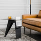 Mid-Century Sled End Table Geometric Metal Side Table, 19" Tall Clearhalo 'Coffee & Accent Tables' 'End & Side Tables' 'end_side_tables' 'furn' 'furn_end_side_tables' 'Furniture' 'Living Room Furniture' 1200x1200_d97bf26c-dc4c-41cd-b2ce-2062ddb286ab