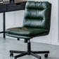 Armless Office Chair Conference Chair with Wheels for Living Room Home