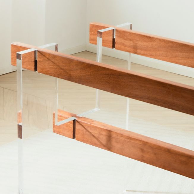 Ensemble de restauration rectangulaire moderne 1/2/4/7 Pieces Table à manger en bois massif avec chaises