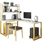 Glam Style Office Desk L-Shape Office and Study Room Writing Desk Clearhalo 'Furniture' 'furniture_office_desk' 'Office Desks' 'Office Furniture' 'office_desk' 1200x1200_d97ed828-4917-434b-83b4-dc891b794dc6