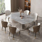 Luxury Sintered Stone Top Table Extendable Round Table with Pedestal Base