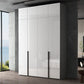 Contemporary Style Wood Wardrobe White Colour Soft Close Door Wardrobe Closet for Home