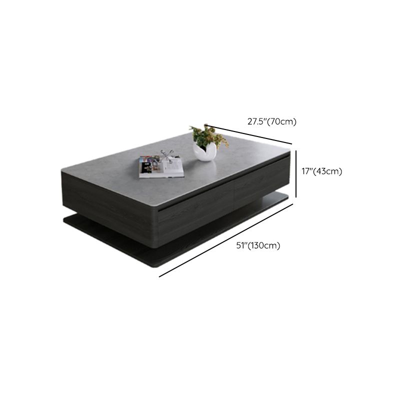 Rectangle Single Coffee Table Glam 1 Coffee Table with 4 Drawers Clearhalo 'Coffee & Accent Tables' 'Coffee Tables' 'coffee_tables' 'furn' 'furn_coffee_tables' 'Furniture' 'Living Room Furniture' 1200x1200_d980b1de-6600-4794-b0ba-3fbe53e4df28