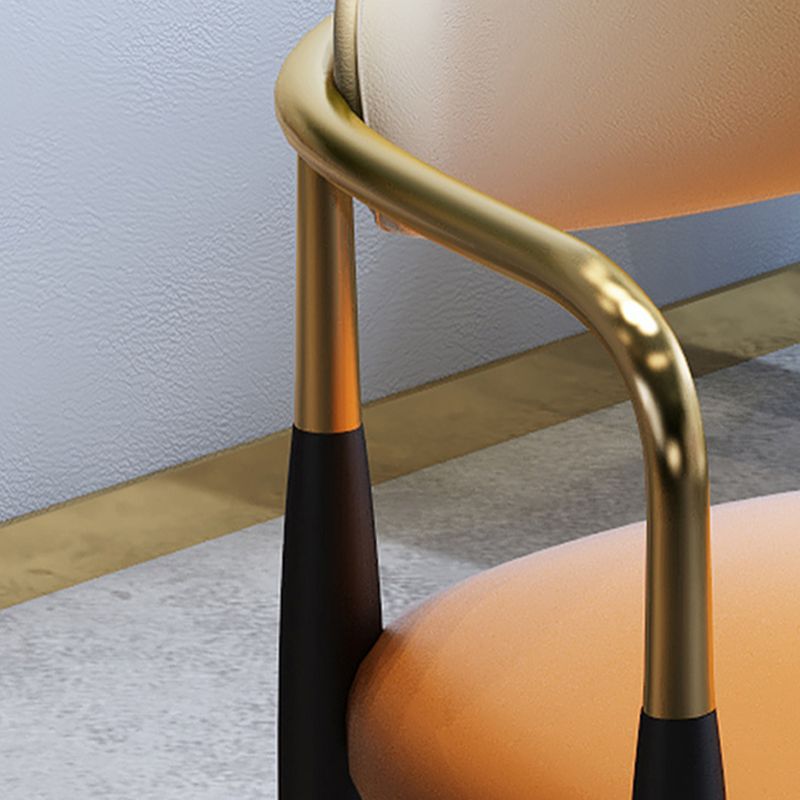 Glam Metal Dining Room Chairs Open Back Dining Side Chair in Black Clearhalo 'Dining Chairs' 'Dining Tables & Seating' 'dining_chair' 'furn' 'furn_dining_chair' 'Furniture' 'furniture_dining_chair' 'Kitchen & Dining Furniture' 1200x1200_d980d3db-a83d-4fd2-bbaf-4c145a2d755c