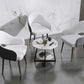 European Glam Style Metal Chairs Set Open Back Arm Dining Room Kitchen Chair Clearhalo ' kitchen&dining_furn' 'Dining Chairs' 'Dining Tables & Seating' 'dining_chair' 'furn' 'furn_dining_chair' 'Furniture' 'furniture_dining_chair' 'Kitchen & Dining Furniture' 'kitchen' 1200x1200_d981cbc3-ca7b-48ba-9b27-c14714cab03d