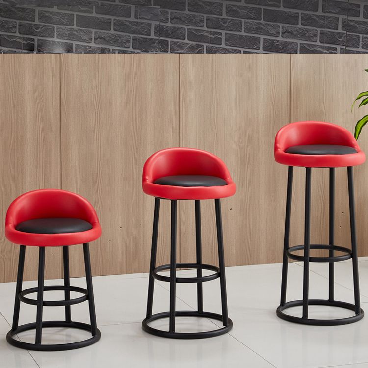 Modern Armless Counter Stool Iron Household Bar Stool with Cushion and Pedal Clearhalo 'Bar Furniture' 'Bar Stools' 'bar_stools' 'furn' 'furn_bar_stools' 'furniture_bar_stools' 'Kitchen & Dining Furniture' 'kitchen&dining_furn' 'kitchen' 'kitchen_furn' Furniture' 1200x1200_d983a4a7-572e-4dd3-b88f-32e9566716e7